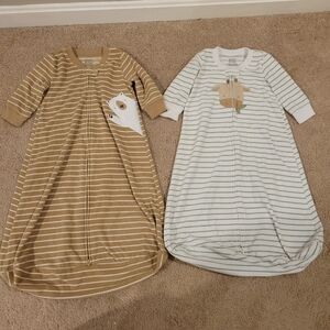 Two Fleece Striped Sleep Sacks